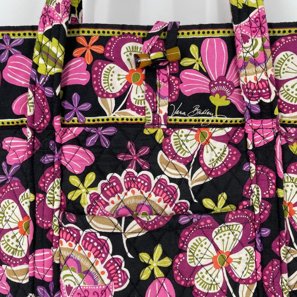 Vera Bradley Large Toggle Tote Bag Paisley - Picture 2 of 9